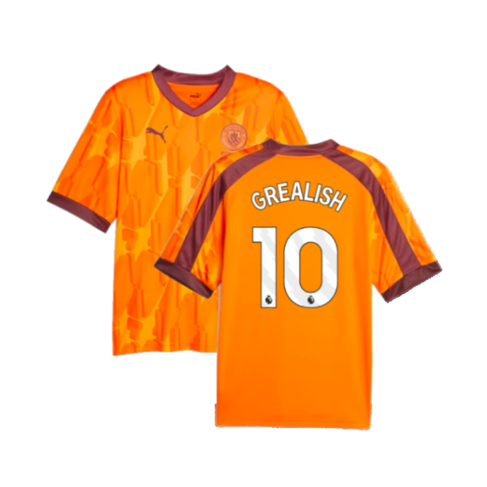 Puma (Xxl) 2023-2024 Manchester City Esports Jersey (Orange) (Grealish 10) Orange
