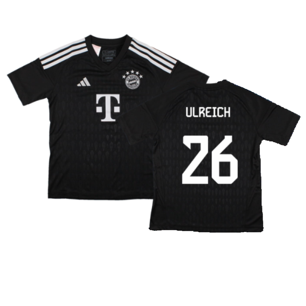 (XXL) 2023-2024 Bayern Munich Goalkeeper Shirt (Black) - Kids (ULREICH 26)