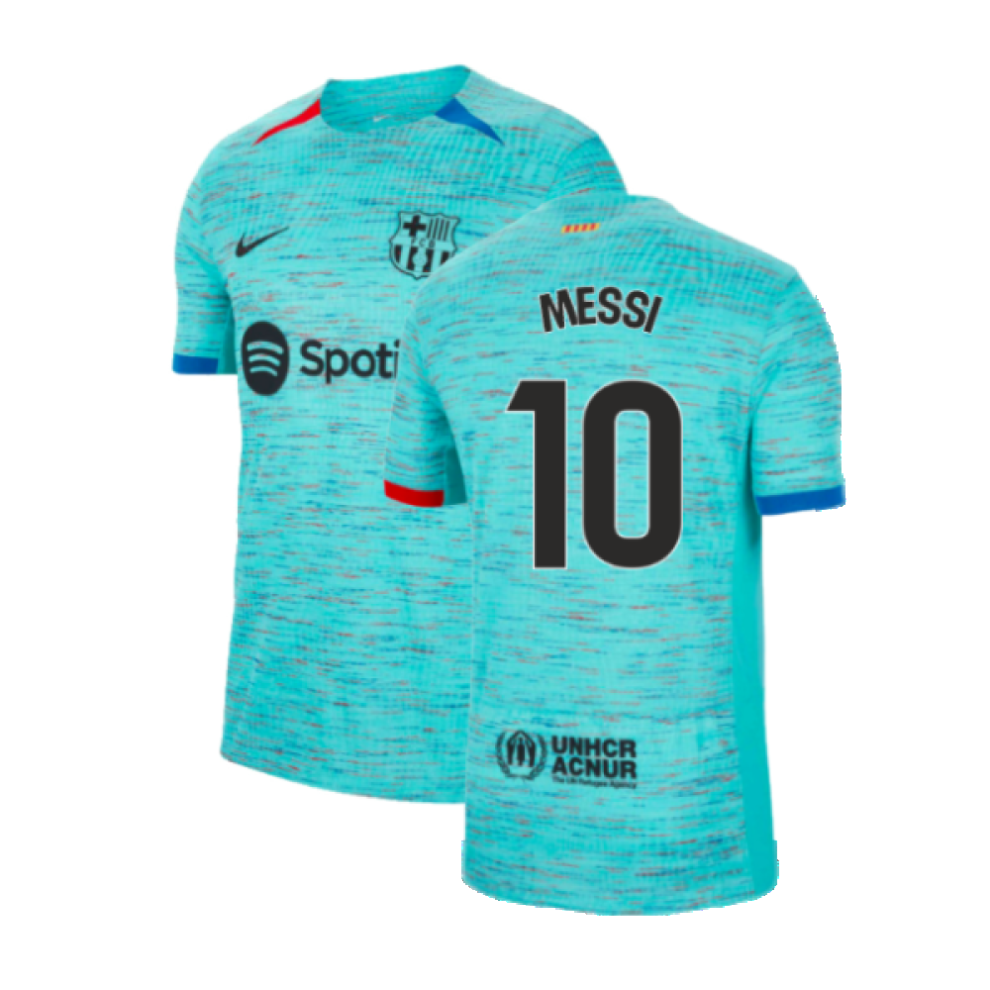 (S) 2023-2024 Barcelona Authentic Third Shirt (Messi 10)