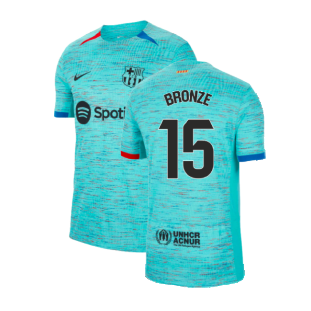 (XL) 2023-2024 Barcelona Authentic Third Shirt (Bronze 15)