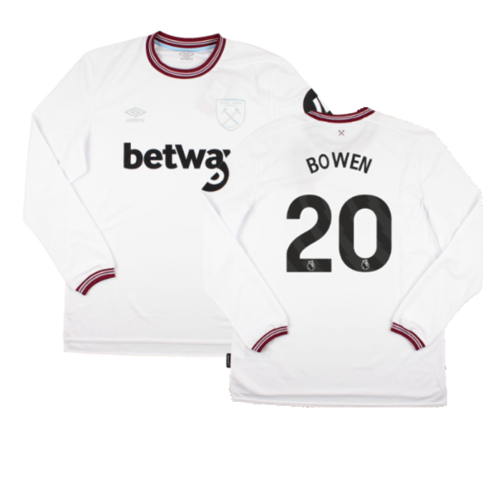 (3XL) 2023-2024 West Ham Long Sleeve Away Shirt (BOWEN 20)