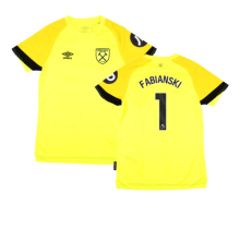 (MB) 2023-2024 West Ham Change Goalkeeper Shirt (Yellow) - Kids (Fabianski 1)