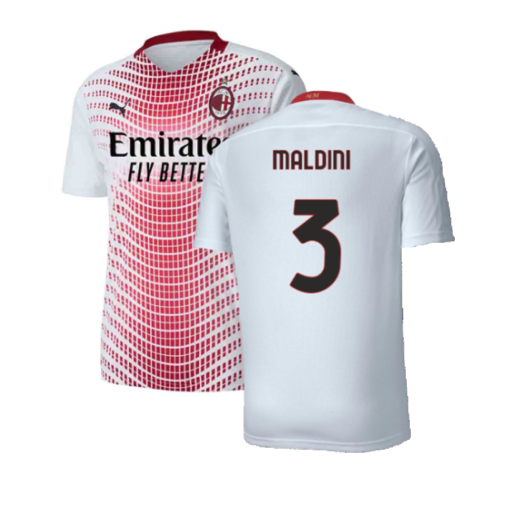 Puma (L) 2020-2021 Ac Milan Away Shirt (Maldini 3) White