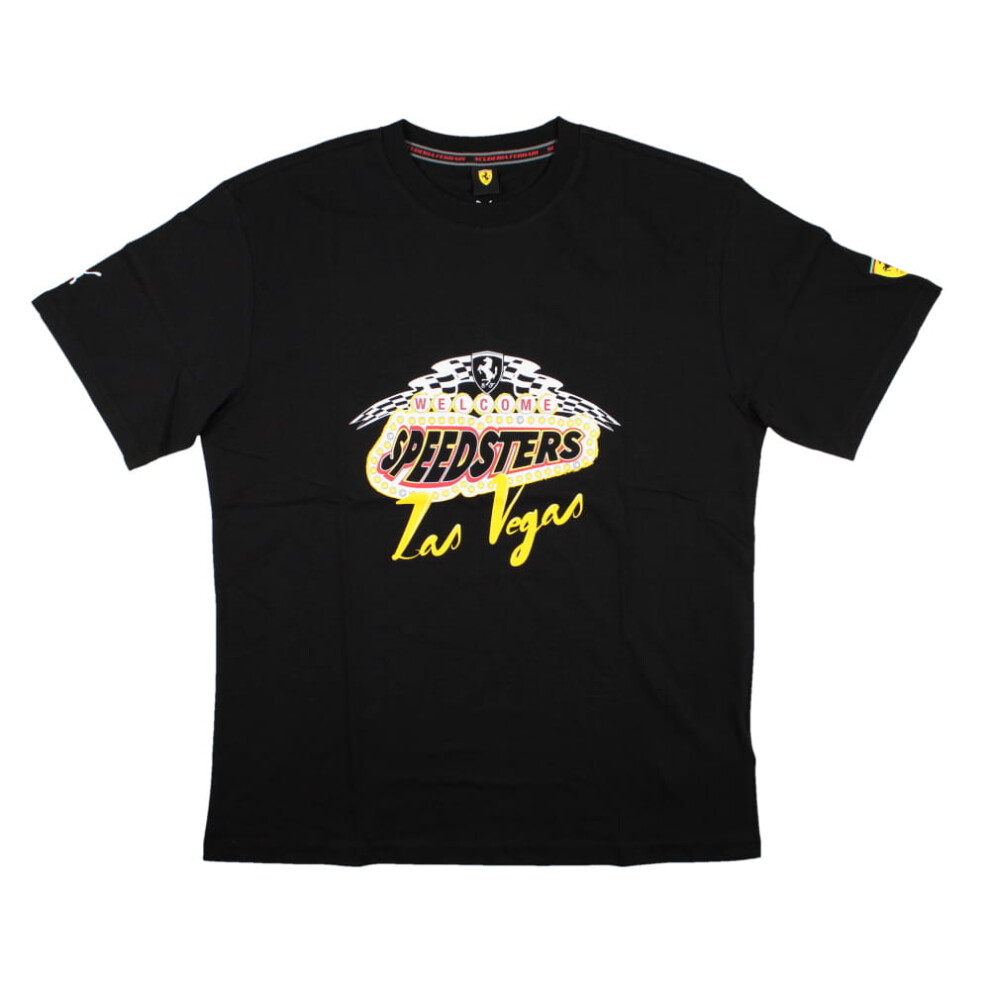 (XL) 2023 Ferrari Race Garage Crew Las Vegas Tee (Black)