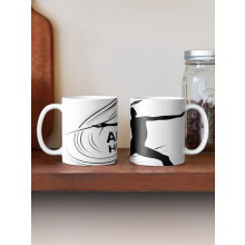 (Black and White Javelin Thrower Aim High for Olympic Glory-4774) Coffee Mugs 11oz La Catrina flower Ceramic Mug Cute Novelty Christmas Gifts