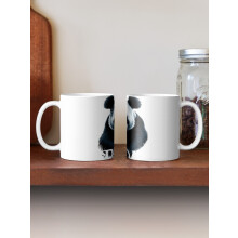 (A Large Black and White Panda with an Inscription.-6110) Coffee Mugs 11oz Shark Week Hoo Haha Ceramic Mug Cute Novelty Christmas Gifts