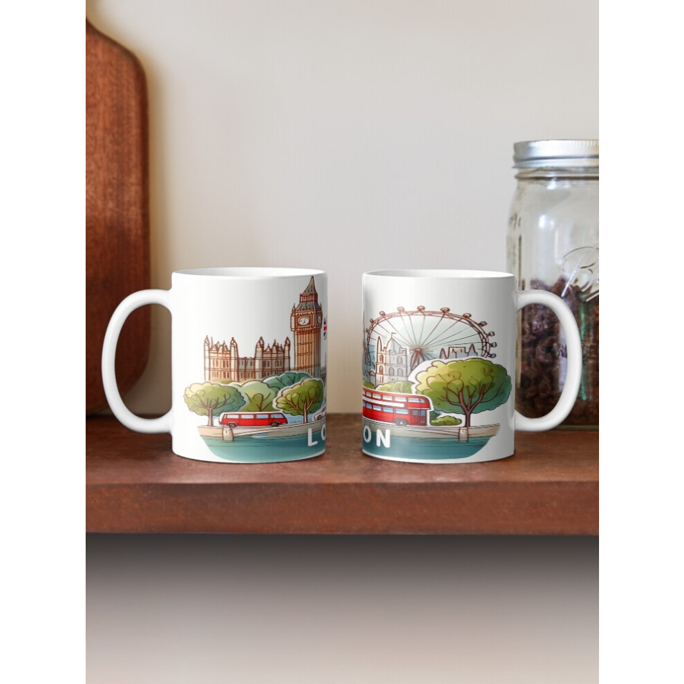 (London England UK-6809) Coffee Mugs 11oz Purrfectly Spooky Ceramic Mug Cute Novelty Christmas Gifts-image-OPC-PFZ5BK2-NEW