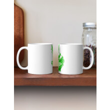 (Peace Sign Graffiti Hand Green White Summer Vibe-6811) Coffee Mugs 11oz Purrfectly Spooky Ceramic Mug Cute Novelty Christmas Gifts