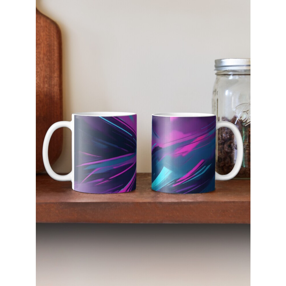 (Retro Synthwave Abstract Art-7213) Coffee Mugs 11oz Girls Basketball Ceramic Mug Cute Novelty Christmas Gifts-image-OPC-PFZ5BMZ-NEW