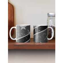 (democratic republic of congo black and white flag-7263) Coffee Mugs 11oz Yellow emoji angry face Ceramic Mug Cute Novelty Christmas Gifts