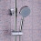 5-Mode Multifunction Chrome Adjustable Shower Head with 48 Outlets, Ergonomic Handle, Standard Fitting for Most Shower Pipes 5