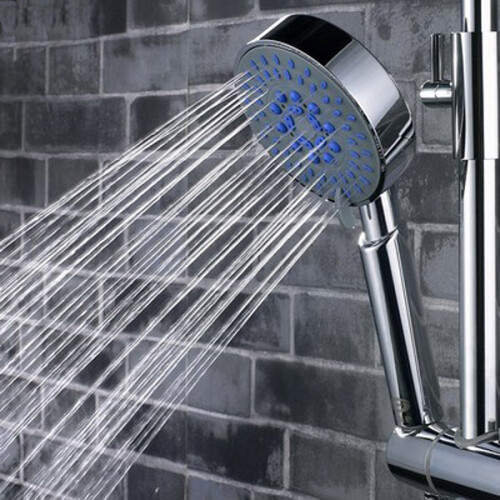 5-Mode Multifunction Chrome Adjustable Shower Head with 48 Outlets, Ergonomic Handle, Standard Fitting for Most Shower Pipes 2