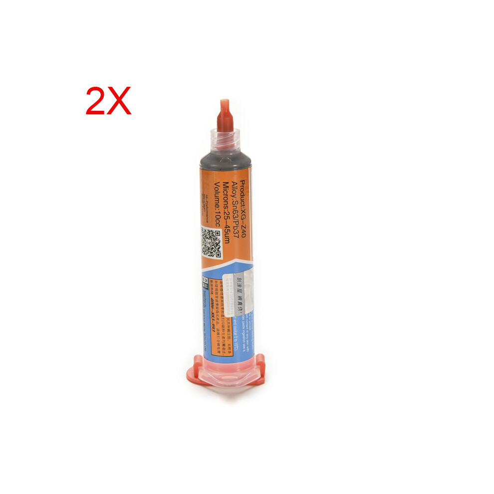2Pcs Xg-40 10Cc Bga Solder Flux Paste Soldering Tin Cream Sn63/Pb37 6900611726556