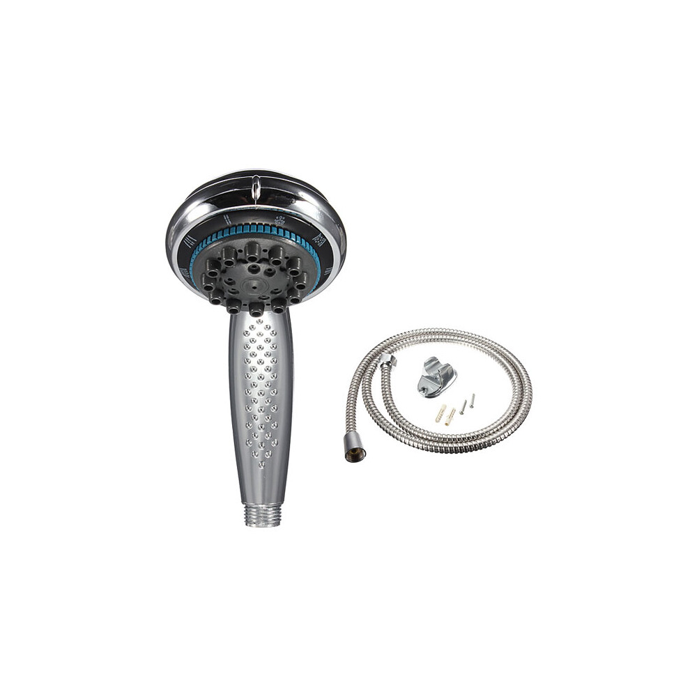 5-Mode Chrome Bathroom Handheld Shower Head Set With 1.5M Hose 755333332112