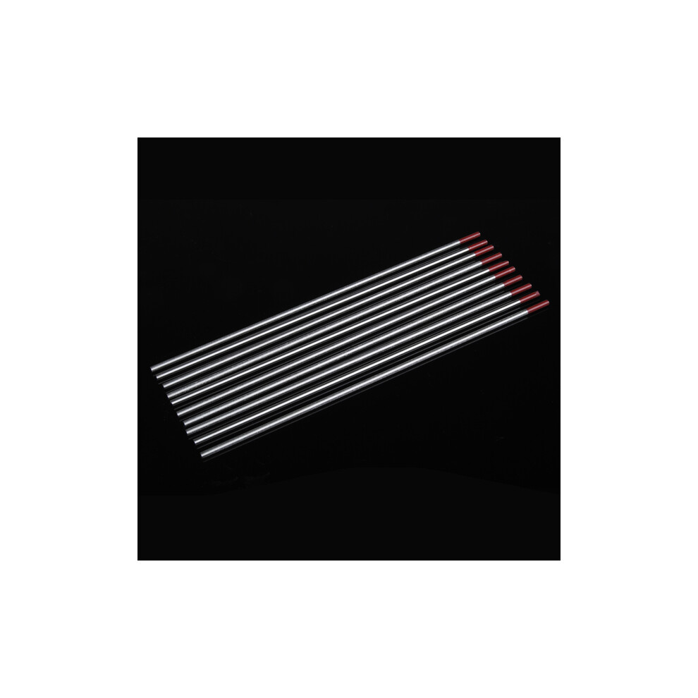10Pcs/Set Wt20 2% Thoriated Tungsten Electrode Red 1.6X150mm/2.4X150mm 6900035163203