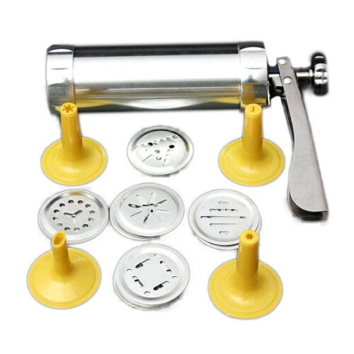 Stainless Steel Non-Stick Cookie Press Set Include 22 Shapes & 4 Decorating Tips 1