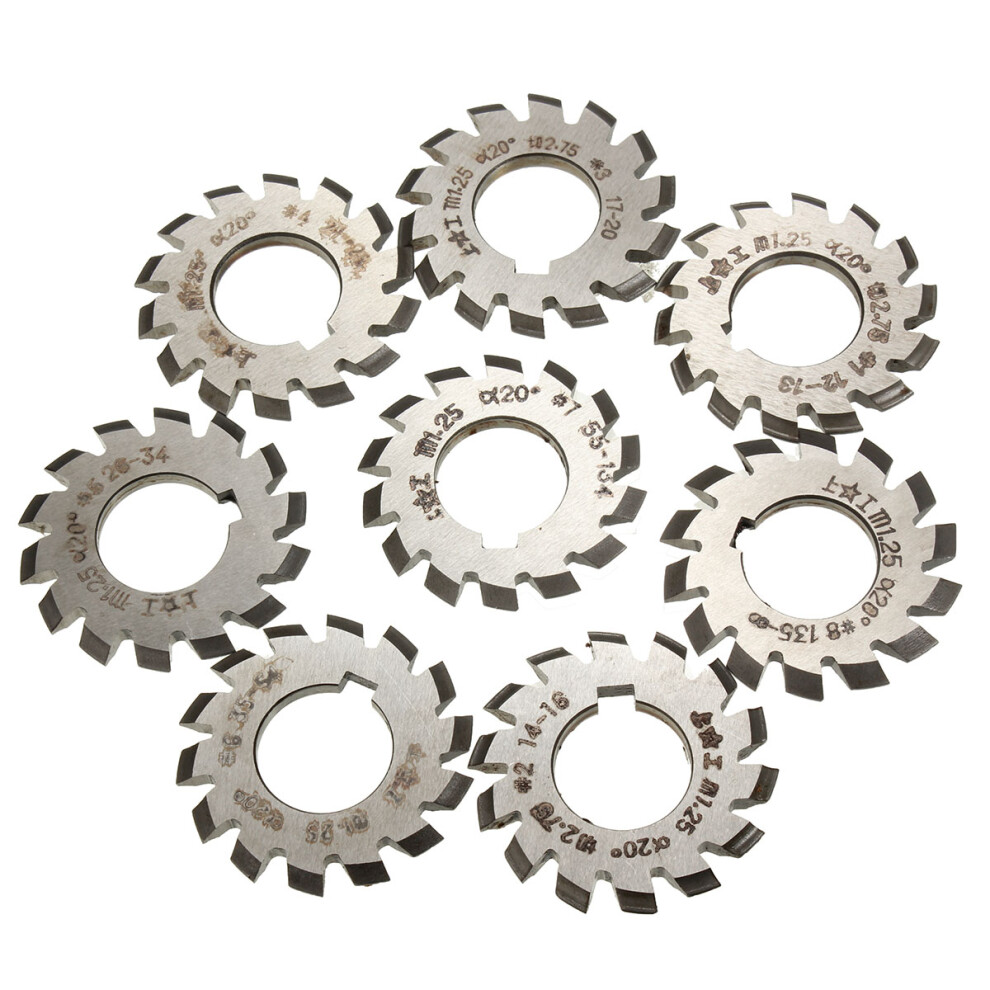 Module 1.25 Pa20 #1-8 Hss Bore 22Mm Involute Gear Milling Cutter 335145448524