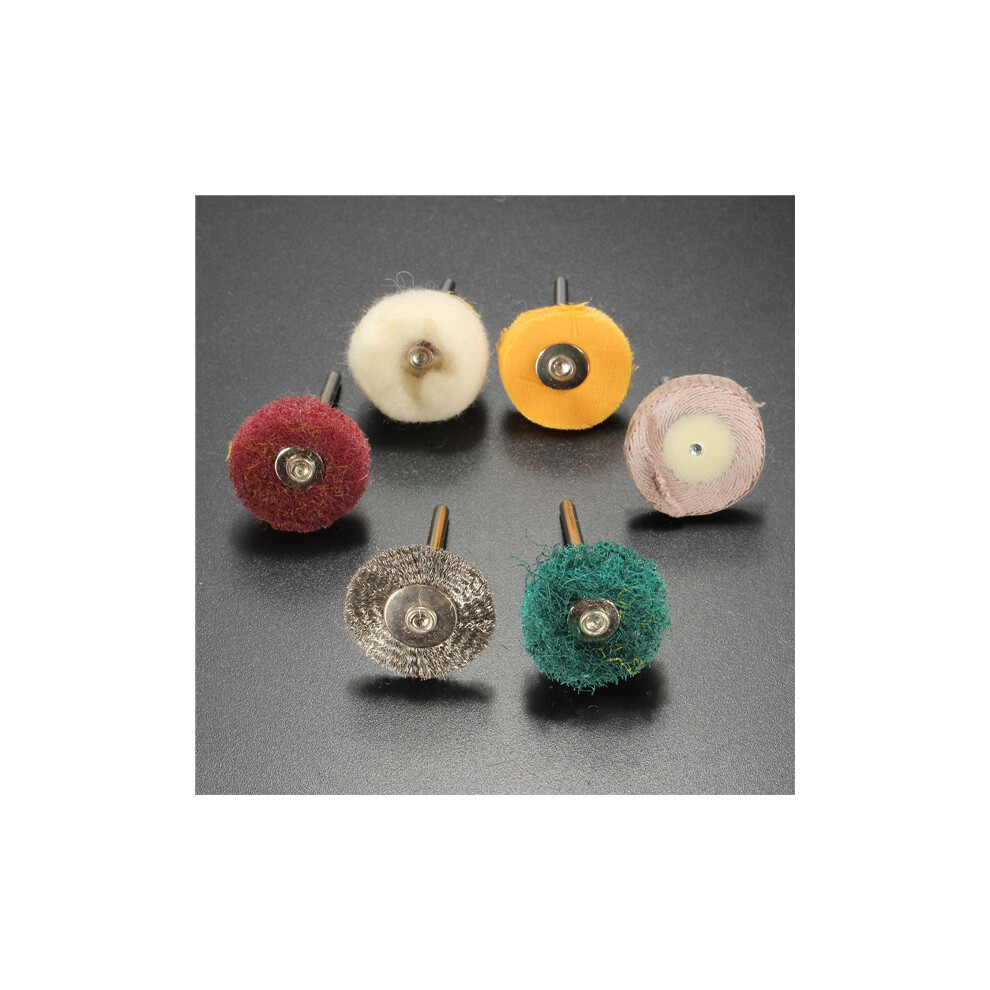 30Pcs 3.175Mm Shank Polishing Wheel Buffing Pad Brushes Dremel Accessories For Rotary Tool 702382452735