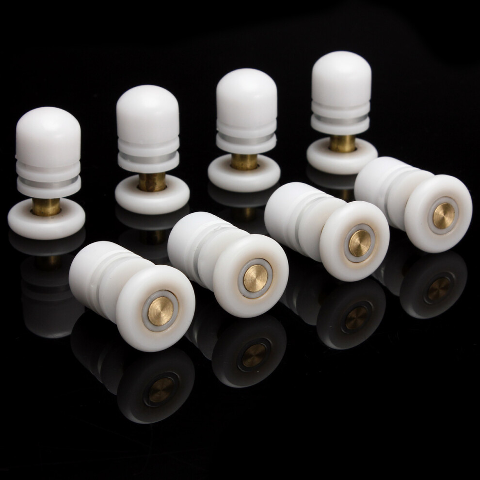 8Pcs Bottom Top Shower Door Rollers Runners Relacement Glass Wheels 191466472057