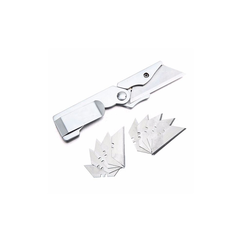 Multifunctional Utility Money Clip Fixed Blade Folding Hunting Camping Rescue Survival Tools