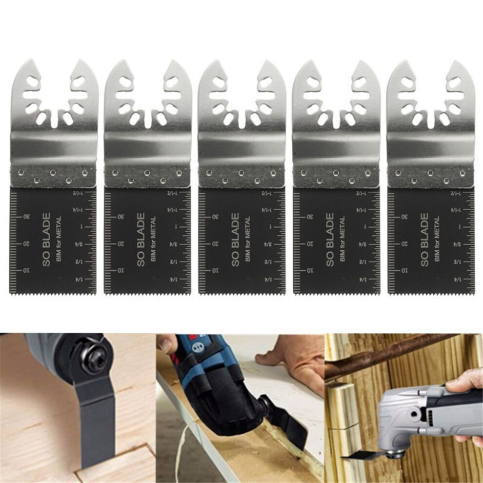 5Pcs Bi-Metal Saw Blade Multitool For Fein Makita Oscillating Multi Tools 633556565336