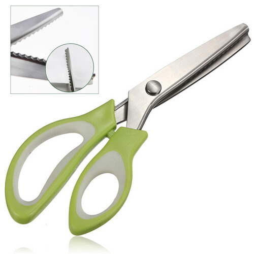 9 Inch Stainless Steel Triangle Shape Serrated Scissor Tailor Tool Pinking Shear 1