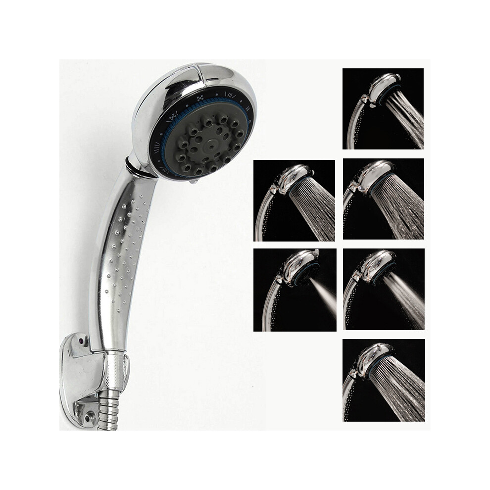 6 Functions Abs Hand Held Water Saving Pressurize Shower Head 798896332625