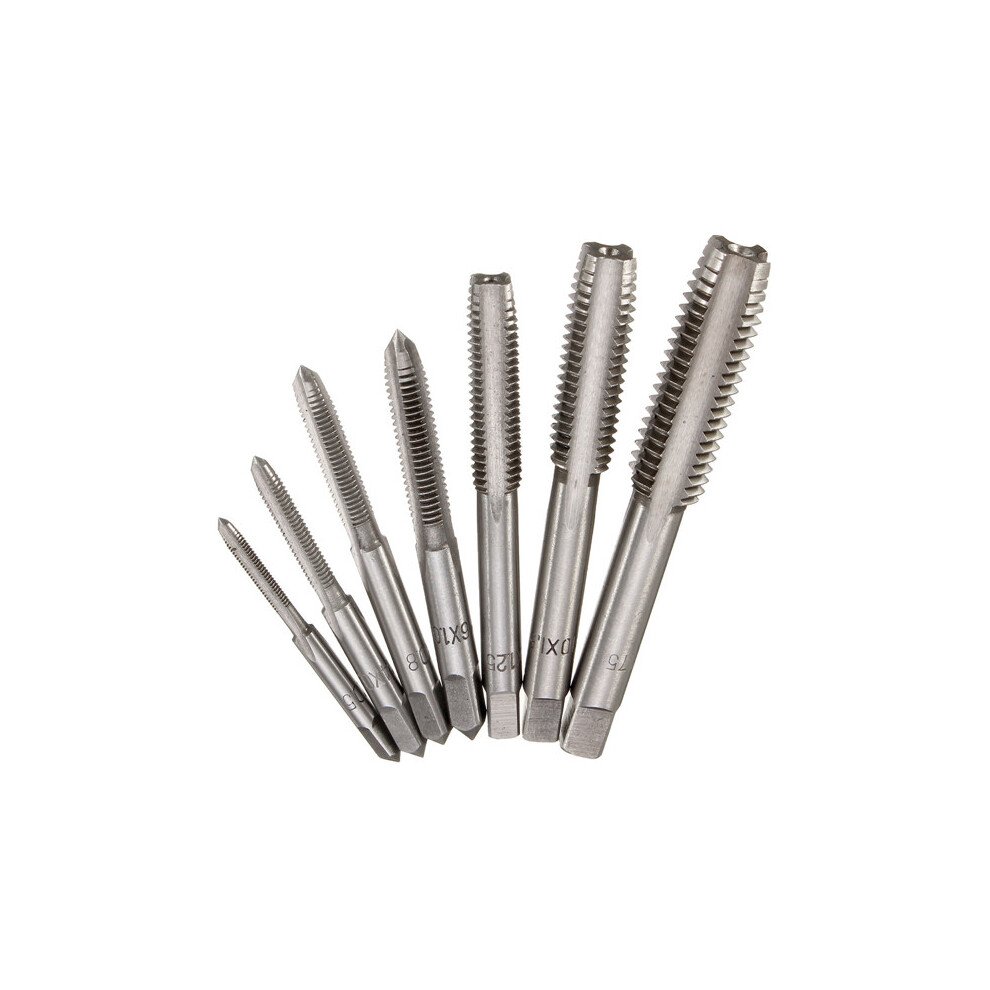 7Pcs M3 To M12 Metric Hss Right Hand Thread Tap Set Metric Plug Tap Drill Bits 5749706988773