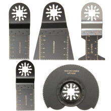 5-Piece Universal Oscillating Multitool Blade Set for Parkside/Workzone/Einhell/Challenge/AEG — Bi-Metal, Fine-Tooth & Flush-Cut Blades