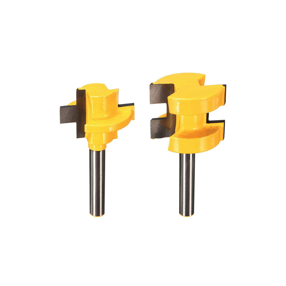 Drillpro Rb4 2Pcs 1/4 Inch Shank Router Bits Square Tooth Tenon Cutter 705353309410