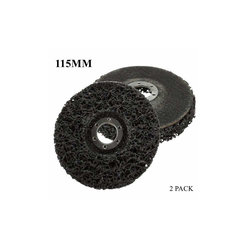 2Pcs 115Mm Rust Paint Remover Abrasive Poly Disc Wheel For 4.5 Inch Angle Grinder 735548283676
