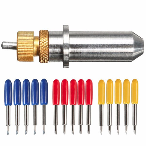 Cutting Plotter Vinyl Cutter Blade Holder with 15pcs 30 45 60 Degree Blades 2