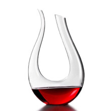 1200ml Luxurious Crystal Glass U-Shaped Lyre Wine Decanter Aerator Lead-Free Carafe for Red Wine
