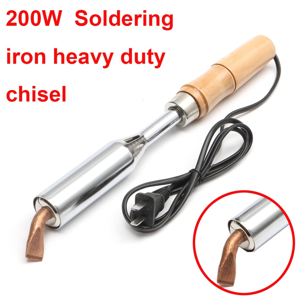 200W Soldering Iron Heavy Duty Chisel Point 200 Watt Craft Tools Ac 220V 649490707558