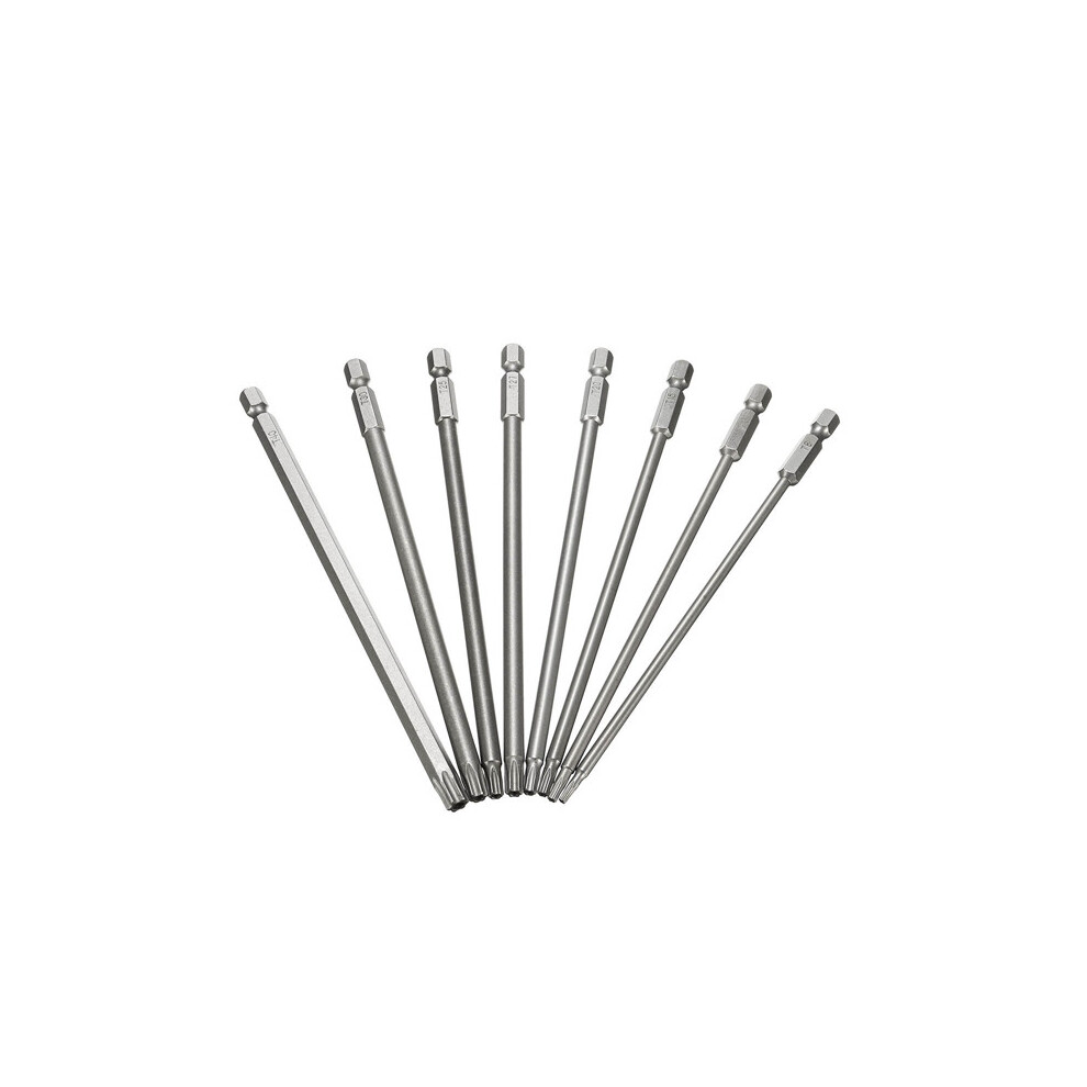 8Pcs 150Mm Length Magnetic Torx Security Electric Screwdriver Bits Set 834832949073