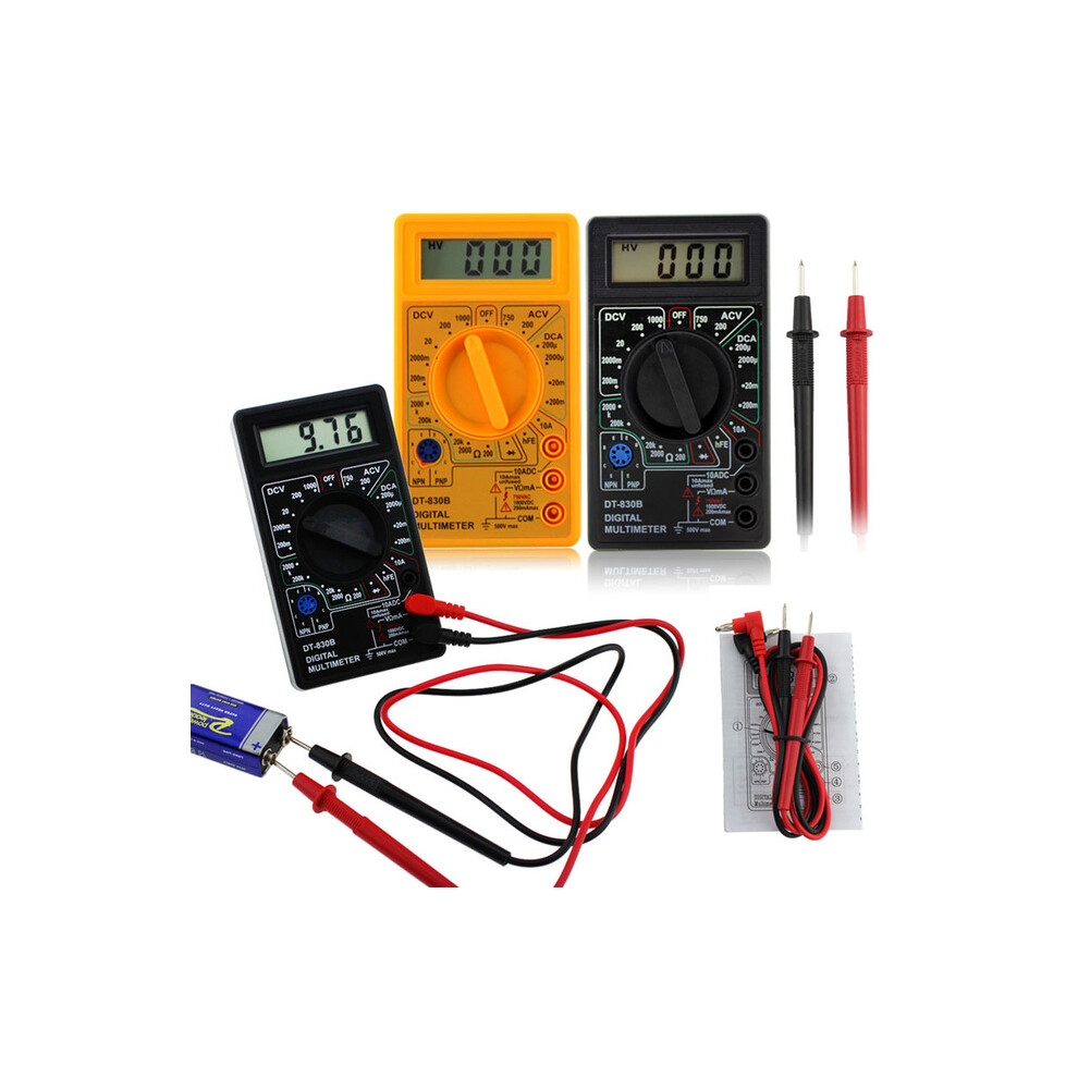 Dt-830B Lcd Digital Multimeter Electric Voltmeter Ammeter Ohm Tester 756346136025