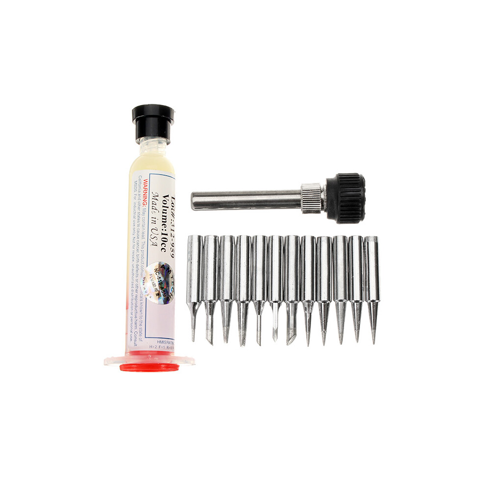 13Pcs 900M-T Lead Free Solder Iron Tip For 936 Saike Atten Aoyue Kada Yihua Soldering Rework Station 791177503004