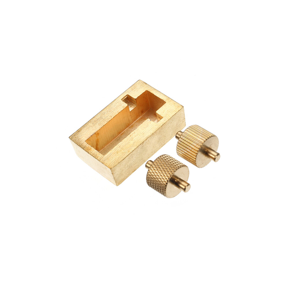 Leather Craft Making Tool Painting Box Brass DIY Hand Making Sewing Tools With 2 Rollers