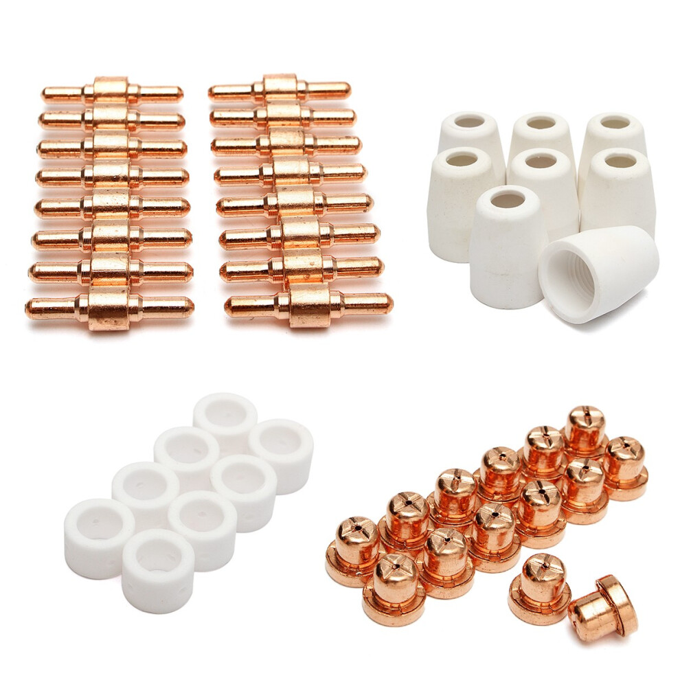 46Pcs Consumables For Plasma Cutter 40D Cut40 50D Cut50 Electrodes Tips Nozzle 649490709736