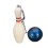 EDC Gadgets Keychain Mini Bowling Pin and Ball Keychain Key Ring Keyfob 3