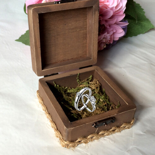 Rustic Wedding Personalized Ring Bearer Box Loving Wedding Gift 1