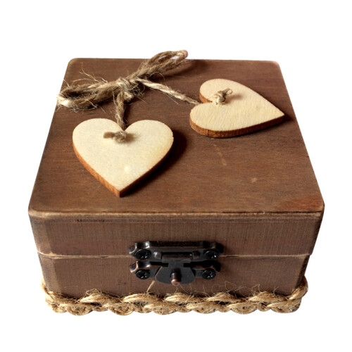 Rustic Wedding Personalized Ring Bearer Box Loving Wedding Gift