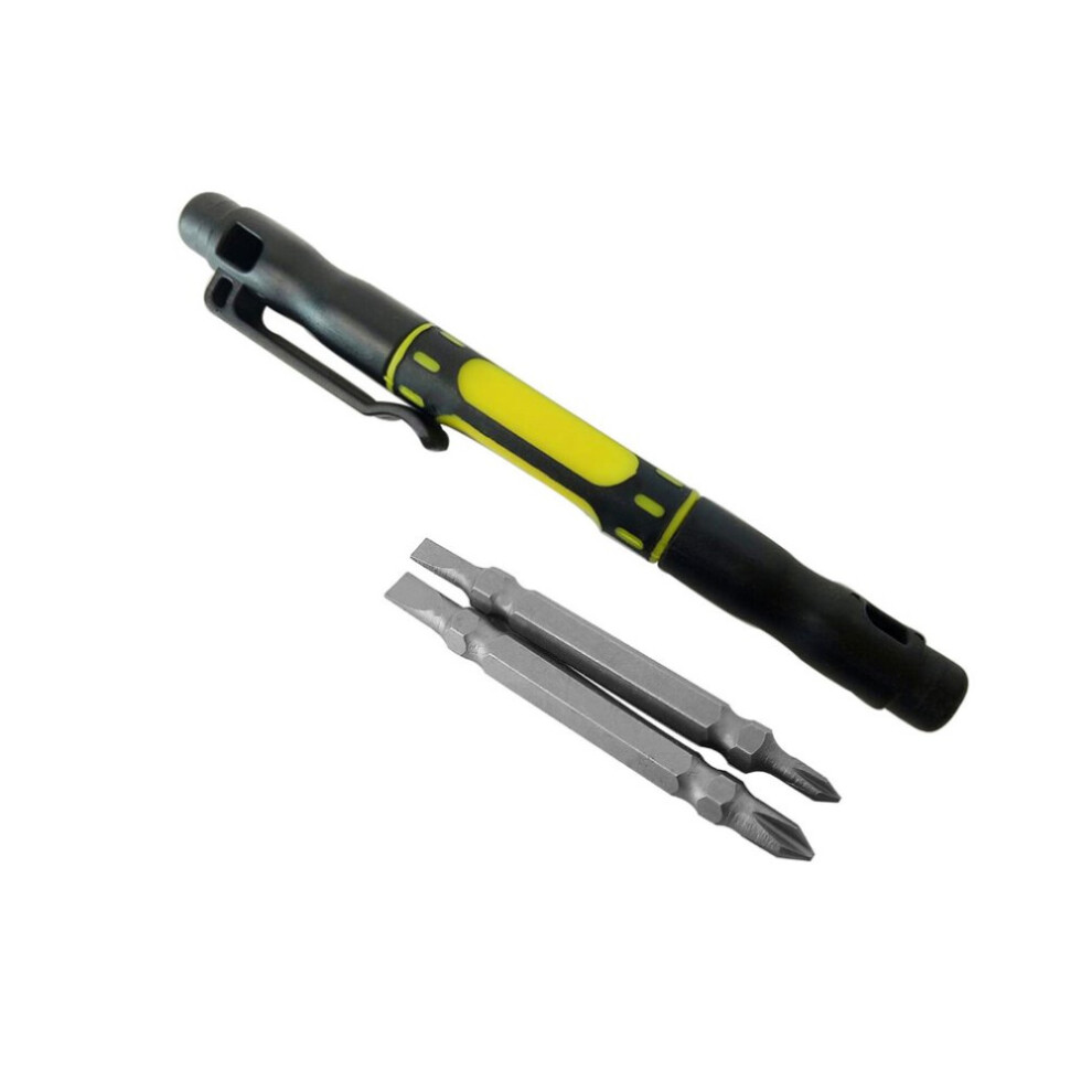 Multifunctional 4 In 1 Alloy Slotted Screwdrivers Pen Style Precision Dual Interchangeable Repair 791177493282
