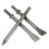 3 Pcs 7'' Length Air Hammers Punch Chipping Chisel Set Round Bar Tool Accessory 3