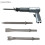 3 Pcs 7'' Length Air Hammers Punch Chipping Chisel Set Round Bar Tool Accessory 7