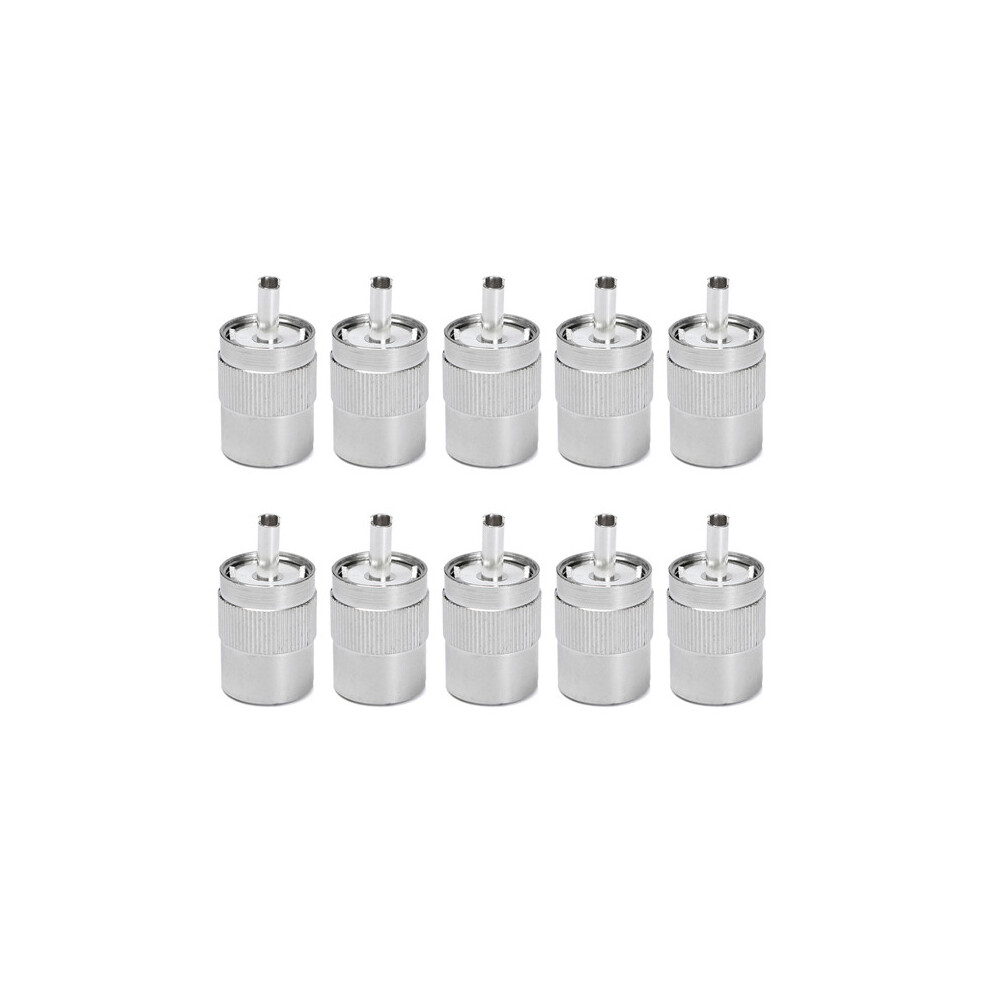 10Pcs Uhf Male Connector Pl259 Plug Solder Rg58 Rg142 Lmr195 Rg400 Cable Connector 191466471265