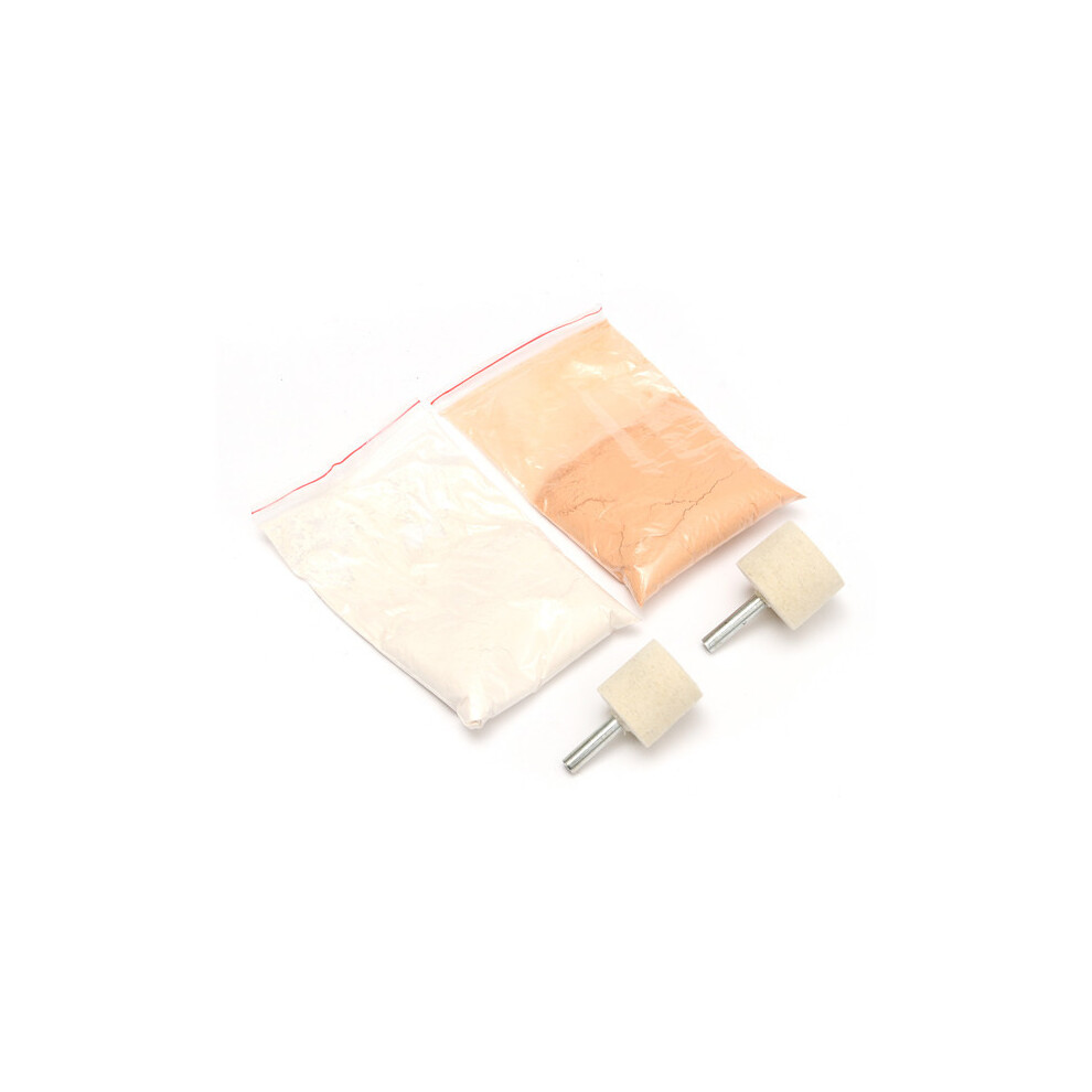 Glass Polishing Tool 50G Cerium Oxide Powder With 2Pcs Wool Polishing Wheel 600182734054