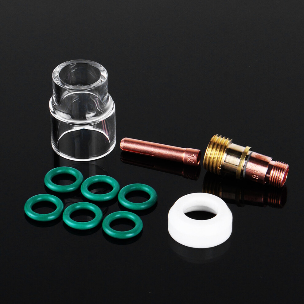 10Pcs 1.6Mm 1/16Inch Tig Welding Torch Stubby Gas Lens #12 Pyrex Cup Kit For Wp-17/18 6901249397880