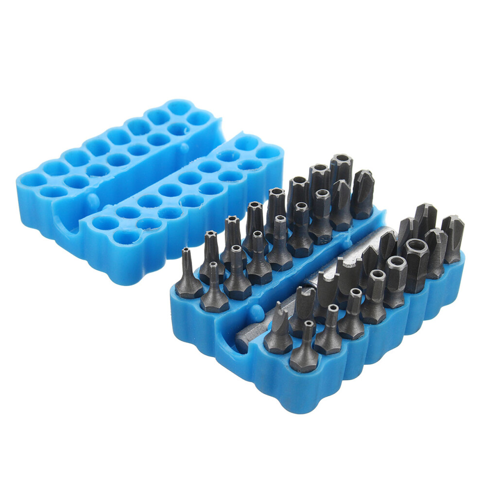 33Pcs Security Tamper Proof Torx Hex Star Bit Set Magnetic Holder Screwdriver Bits 035127669953