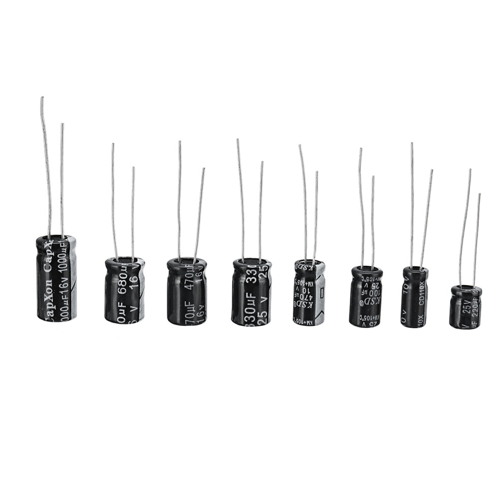 500Pcs Electrolytic Capacitor Assortment Box Kit 0.1Uf-1000Uf 16V-50V 24 Values 6901251013280